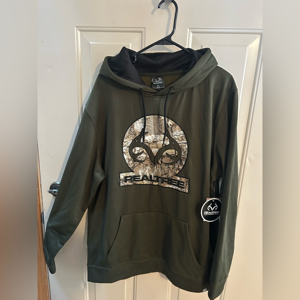 NWT Real Tree Camo Hoodie, Olive, XL